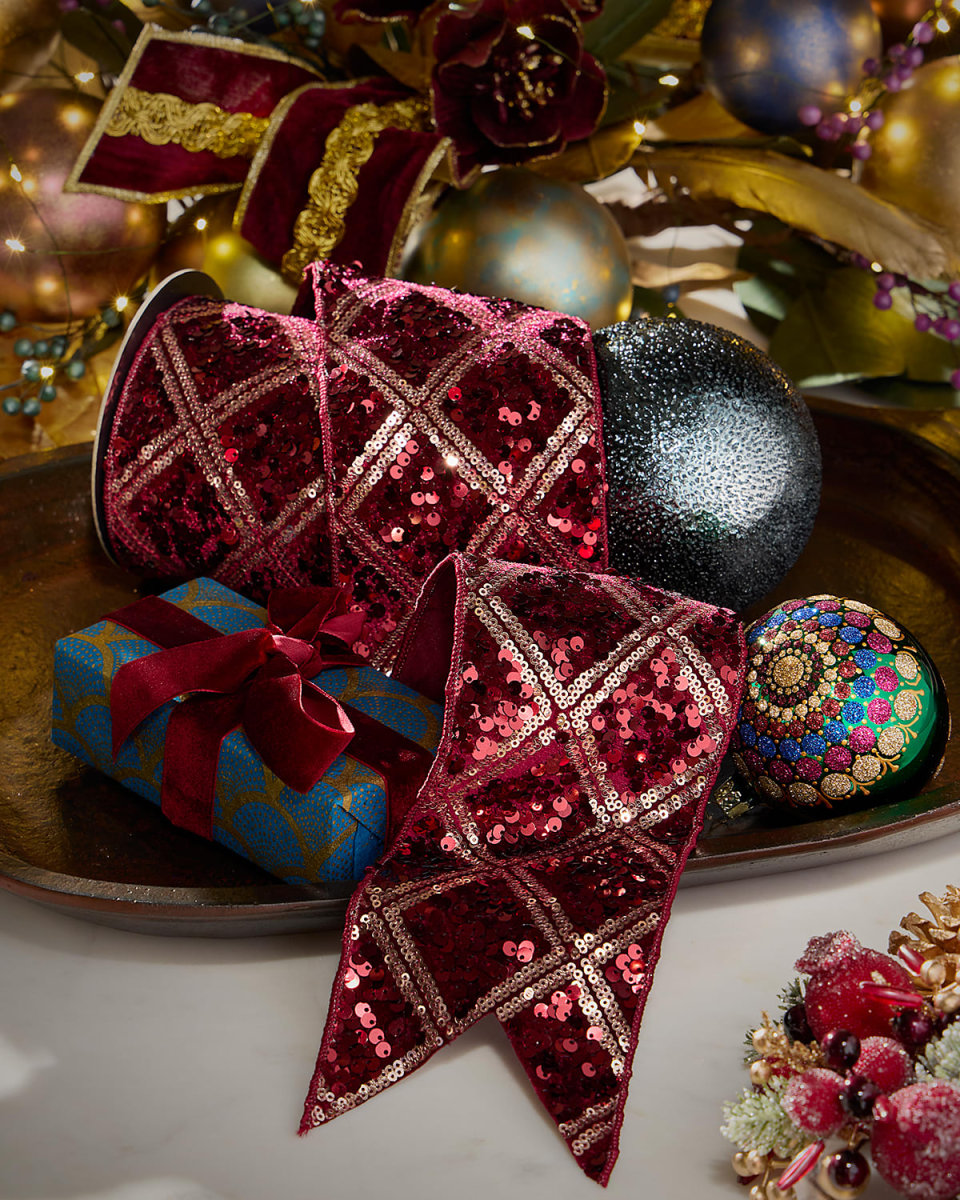 Harlequin Sequin Ribbon, 4" x 5 Yards